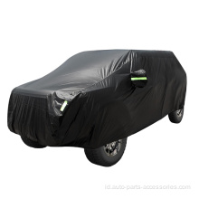 Black Elastic Hems Anti UV Protector Car Cover
